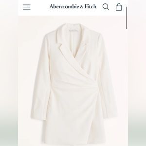 Abercrombie & Fitch, White wrap blazer dress, size small
